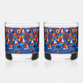 🌊 "The Deep End" Rocks (Pair) Whisky Glas (Links)