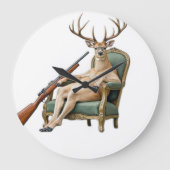 the deer hunter clock grote klok (Voorkant)