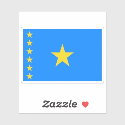 The Democratic Republic of the Congo (2003–2006) Sticker (Vel)