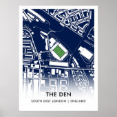 The Den Poster - Thuisbasis van Millwall FC (Voorkant)