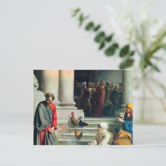 The Denial of Peter by Carl Bloch Briefkaart (Staand voorkant)