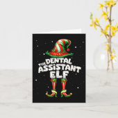 The Dental Istant Elf Family Matching Group Christ Kaart (Gele Bloem)