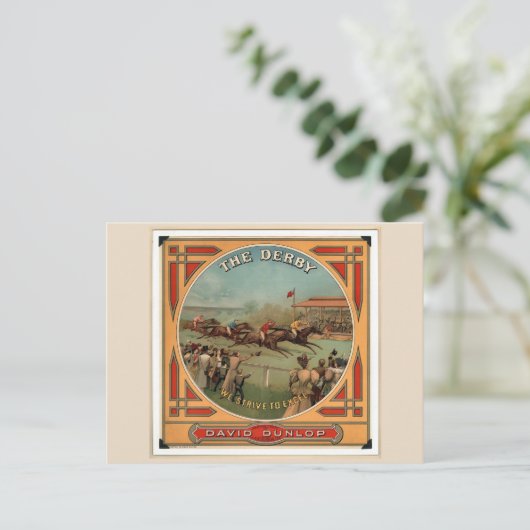 The Derby  Horse Racing David Dunlop Briefkaart (Staand voorkant)