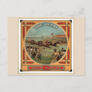 The Derby  Horse Racing David Dunlop Briefkaart