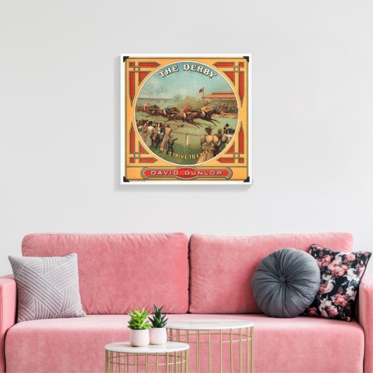 The Derby Horse Racing David Dunlop Canvas Afdruk (Insitu (Woonkamer))