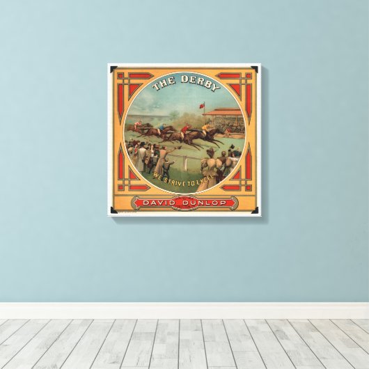 The Derby  Horse Racing David Dunlop Canvas Afdruk (Insitu (Houten vloer))
