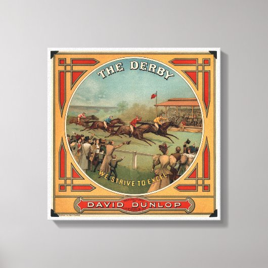 The Derby  Horse Racing David Dunlop Canvas Afdruk (Voorkant)