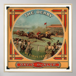 The Derby  Horse Racing David Dunlop Poster
