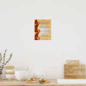 "The Desiderata" met Monarch-vlinders Poster (Keuken)