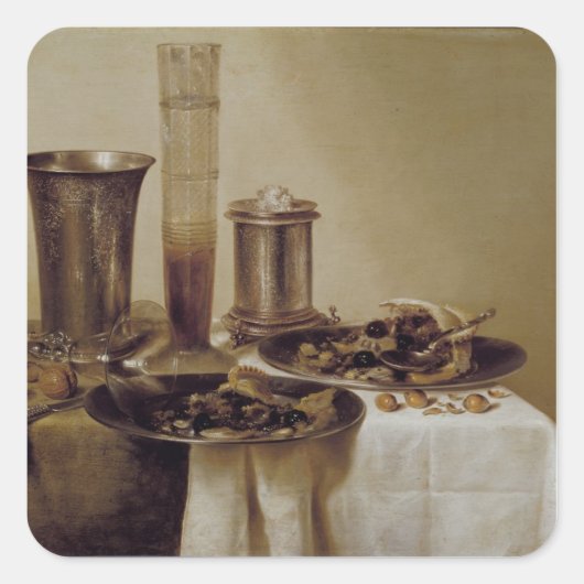 The Dessert, 1637 Vierkante Sticker (Voorkant)