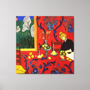 The Dessert: Harmony in Red (The Red Room) Matisse Canvas Afdruk