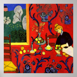 The Dessert: Harmony in Red (The Red Room) Matisse Poster