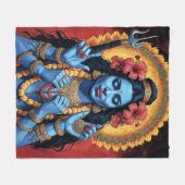 The Destroyer of Evil Goddess Kali Fleece Deken (Voorkant (Horizontaal))