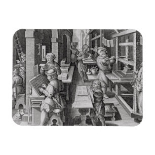 The Development of Printing, bord 5 uit 'Nova Re Magneet