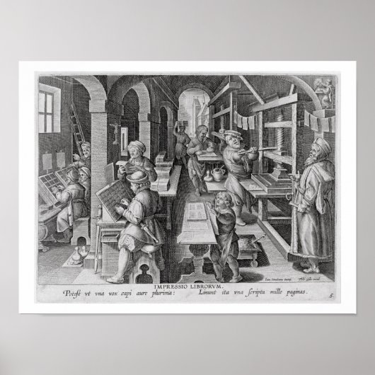 The Development of Printing, bord 5 uit 'Nova Re Poster (Voorkant)
