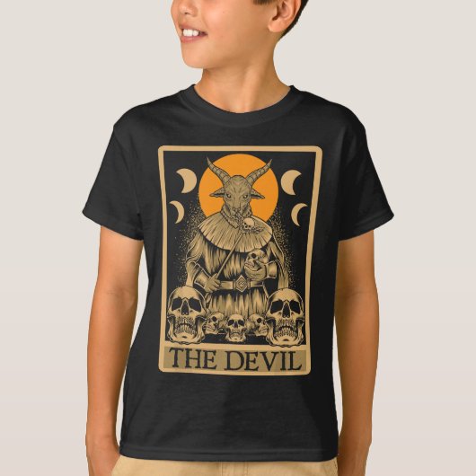 The Devil - Gothic Tarot Card Reading Fortune Tell T-shirt (Voorkant)