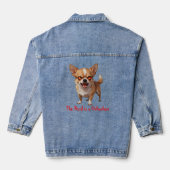 The Devil is a Chihuahua - Funny Scary Evil Eyes Denim Jacket (Achterkant)