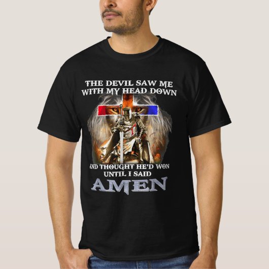 The Devil Saw Me With My Head Down Thought T-shirt (Voorkant)