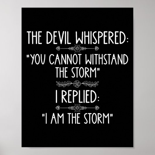 The Devil Whispered You Cannot Withstand The Self- Poster (Voorkant)