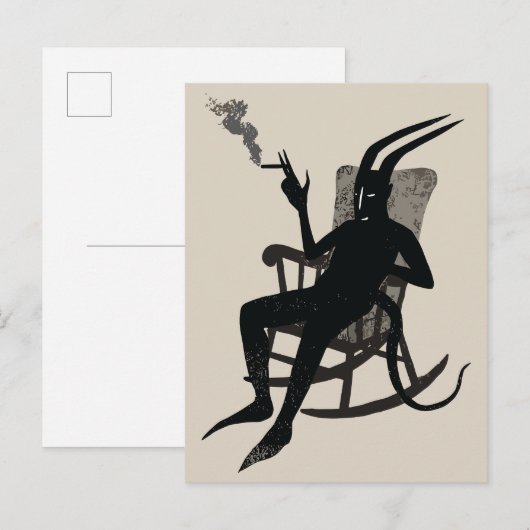 The Devil's Break beroemd gemaakt door Dark Humor Briefkaart (Voorkant / Achterkant)