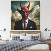 The Devil's Deal: een verrassende twist in elegant Canvas Afdruk (Insitu (Slaapkamer))