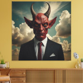 The Devil's Deal: een verrassende twist in elegant Canvas Afdruk (Insitu (Woonkamer))