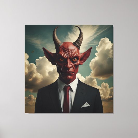 The Devil's Deal: een verrassende twist in elegant Canvas Afdruk (Voorkant)