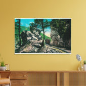 The Devil's Gateway, Mt. LoweMt. Lowe, CA Canvas Afdruk (Insitu (Woonkamer))
