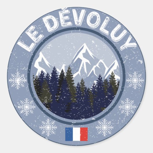 The Devoluy Station Ronde Sticker (Voorkant)