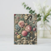 The Devourer of Bloom & Bone - Gotisch Victoriaans Feestdagenkaart (Staand voorkant)
