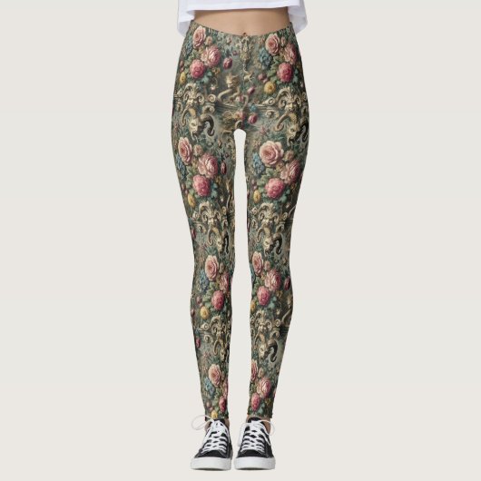 The Devourer of Bloom & Bone - Gotisch Victoriaans Leggings (Voorkant)