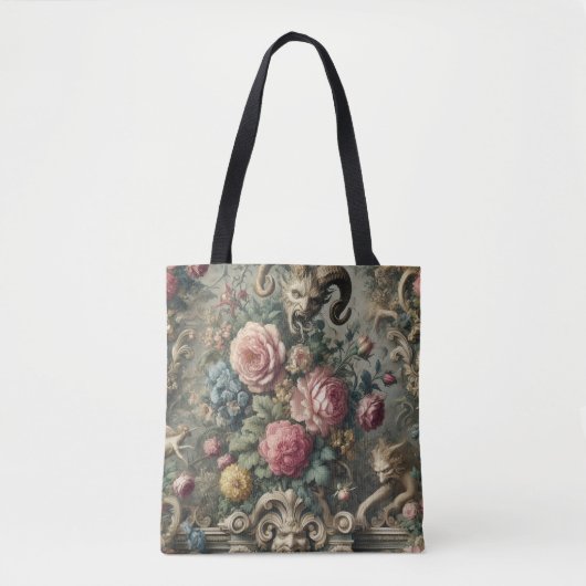 The Devourer of Bloom & Bone - Gotisch Victoriaans Tote Bag (Voorkant)