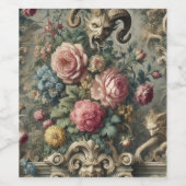 The Devourer of Bloom & Bone - Gotisch Victoriaans Wijn Etiket (Enkel label)