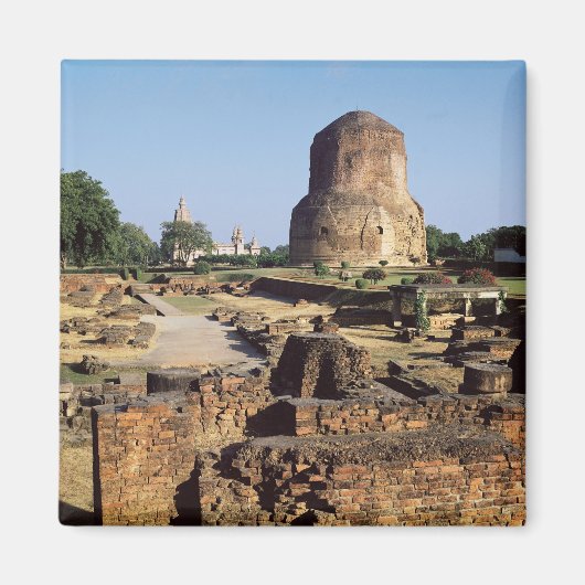 The Dhamekh stupa, c.500 AD Magneet (Voorkant)