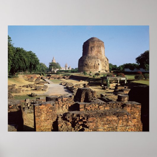 The Dhamekh stupa, c.500 AD Poster (Voorkant)