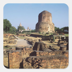 The Dhamekh stupa, c.500 AD Vierkante Sticker