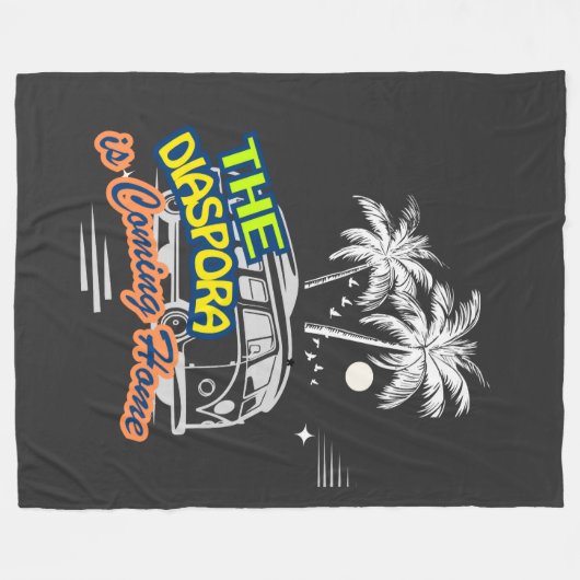 The Diaspora is Coming Home } Fleece Blanket (Voorkant (Horizontaal))