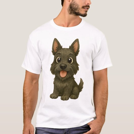 The Diehard Gentleman: Vintage Scottish Terrier T-shirt (Voorkant)
