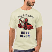 THE DIGGMAN-HE IS BIGG'N FUNNY GRAPHIC T-SHIRT (Voorkant)