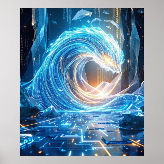 The Digital Maelstrom: Gateway to Cyber Infinity Poster (Voorkant)