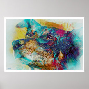 The Dingo wonderdog droomt Portret Poster