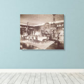The Dining Room, Wickham Hall, Kent, 1897 Canvas Afdruk (Insitu (Houten vloer))