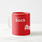 The Dirty Sock - Logo Mug Tweekleurige Koffiemok (Voorkant links)