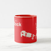 The Dirty Sock - Logo Mug Tweekleurige Koffiemok (Center)