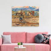 The Discovery of Last Chance Gulch Canvas Afdruk (Insitu (Woonkamer))