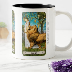 The Distant Past Tarot Deck Strength Kaart Tweekleurige Koffiemok
