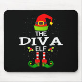 The Diva Elf Christmas Family Matching Pajama Muismat (Voorkant)