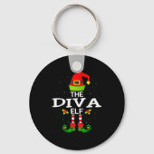 The Diva Elf Christmas Family Matching Pajama  Sleutelhanger (Voorkant)