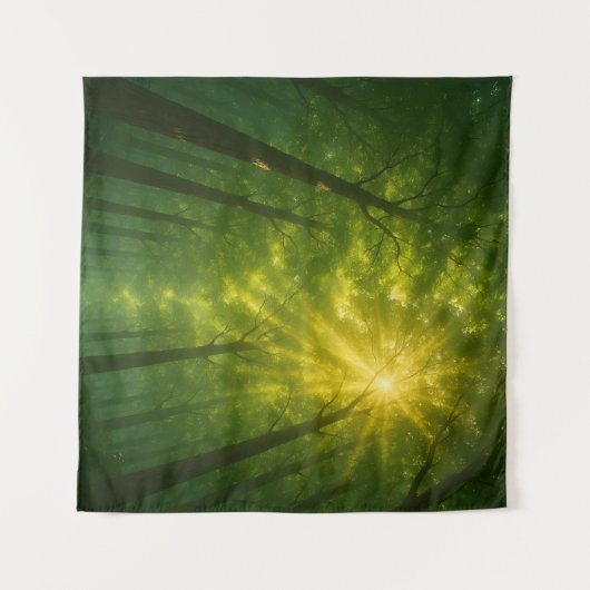 The Divine Light Path: Cathedral of the Emerald Fo Wandkleed (Voorkant (horizontaal))