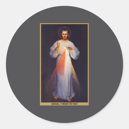 The Divine Mercy Shirt Premium  Ronde Sticker (Voorkant)